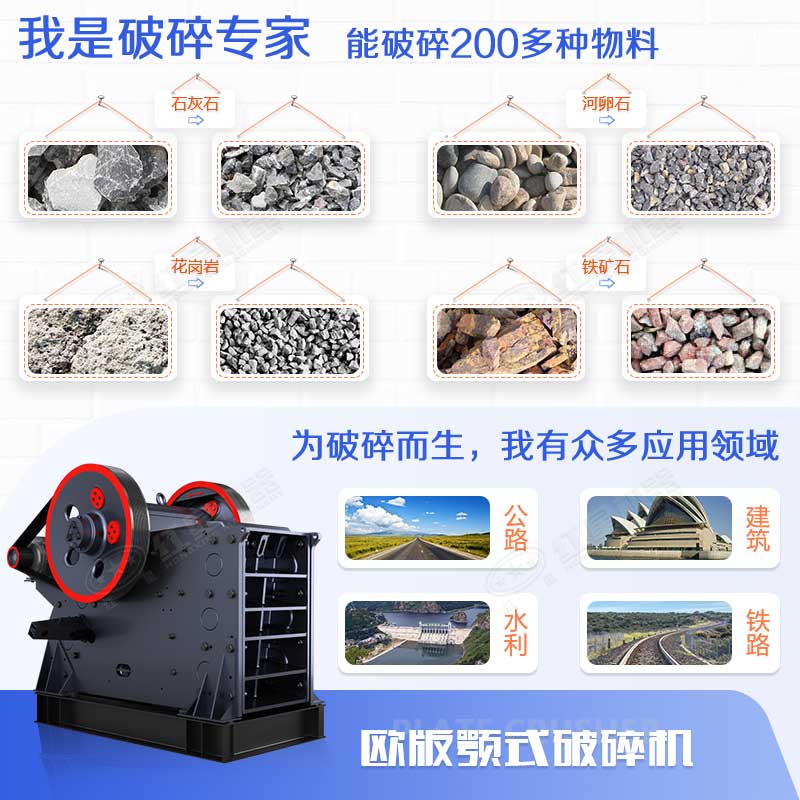 顎式破碎機能力強、應(yīng)用范圍廣 顎式破碎機能力強、應(yīng)用范圍廣