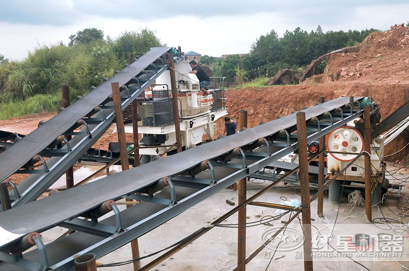 小型河石沙加工設備安裝現場 小型河石沙加工設備安裝現場