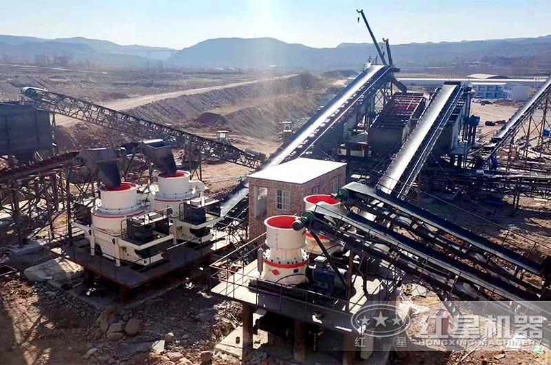 山東石灰巖制砂生產線現場 山東石灰巖制砂生產線現場
