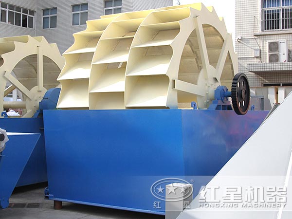 三葉輪式洗砂機，處理量大