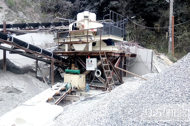 制砂設備現(xiàn)場實拍，可在線咨詢單臺設備或生產(chǎn)線報價